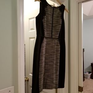 Loft black white lace detail work/cocktail dress